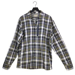 L.L. Bean Womens Button Up Polyester Shirt *XL* Plaid Roll Tab Sleeve Outdoors